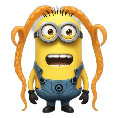 minions with tentacles sticker