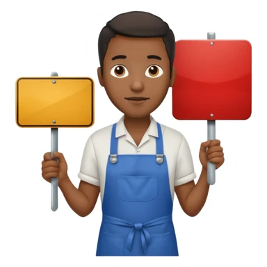 Street Sign Maker black man sticker