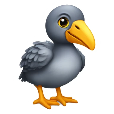 dodo bird baby black beak tip sticker