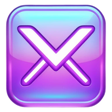 holographic purple checkmark sticker