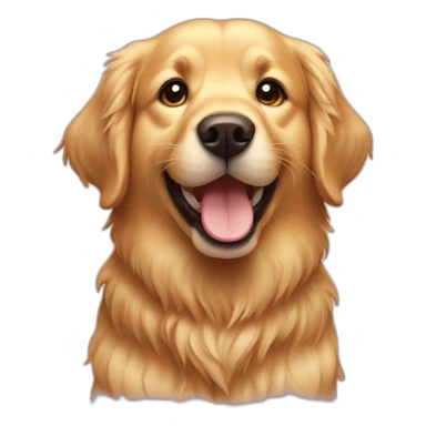 golden retriever happy sticker