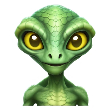 reptile alien visitor, sticker