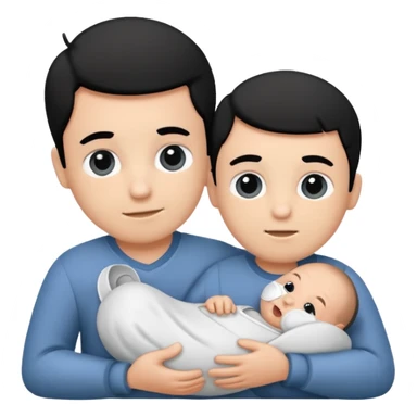Newborn B&W with male sticker