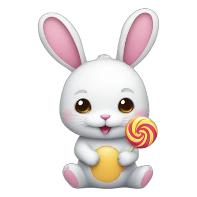 Bunny+lolipop sticker