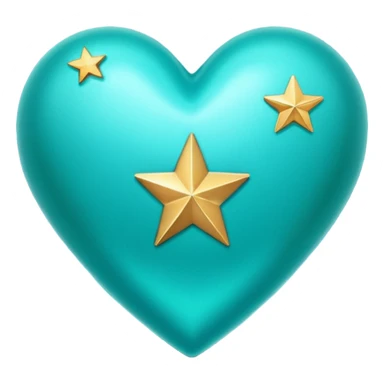 Teal heart with a star and 'you rock'  sticker