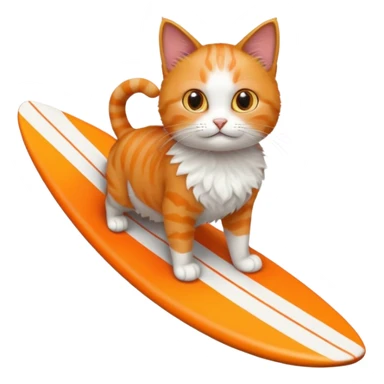 cat surfing sticker