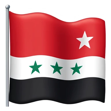 the flag of Syria, accurate colors and proportions sticker