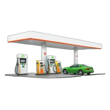 gas station ecologic sticker