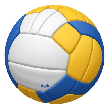 Pelota de voleibol BLANCO CON AZUL Y AMARILLO LOS 3 COLORES sticker