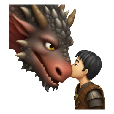 dragon kissing boar sticker