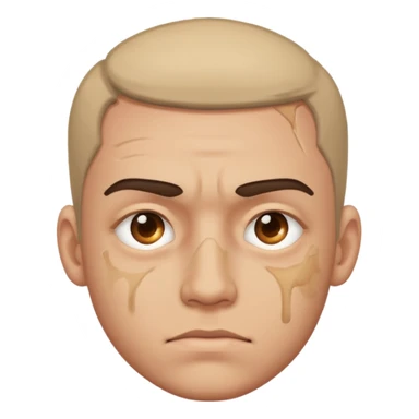 bruises near the man's eye sticker