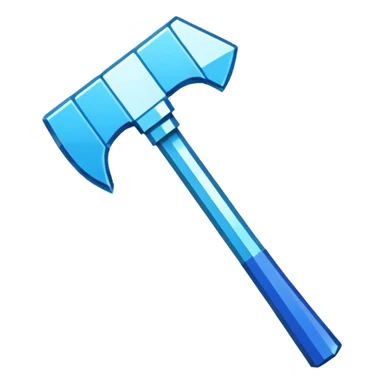 diamond item axe from Minecraft pixel art sticker