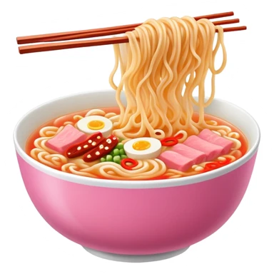 Buldak ramen noodles in pink  sticker