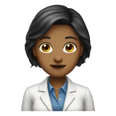 girl dark hair hr manager sticker