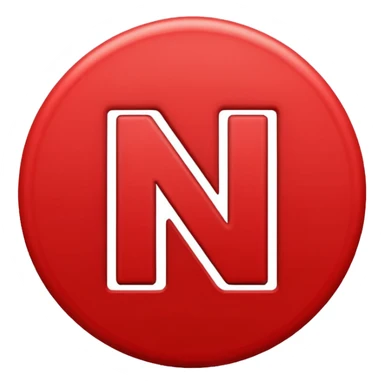 Ⓜ️ exactly like this only letter N but in red circle  sticker