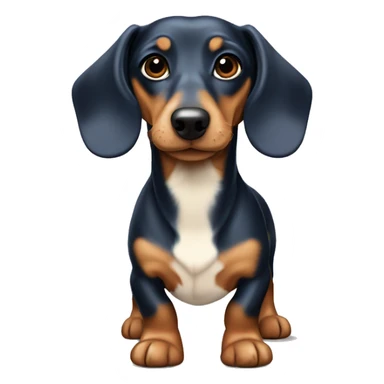 Blue, tan, and cream dapple dachshund  sticker
