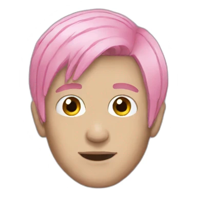 Lil peep with pink hair sticker