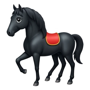 black horse black eyes sticker