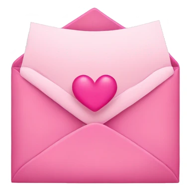 pink love letter  sticker