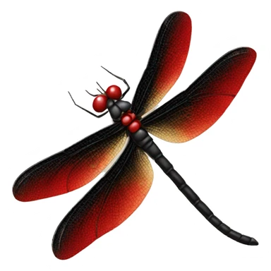 red and black dragonfly sticker