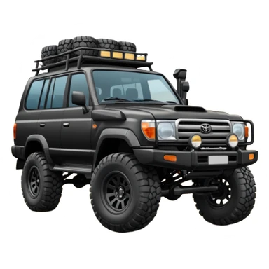 Modified Toyota landcr black color car uiser sticker