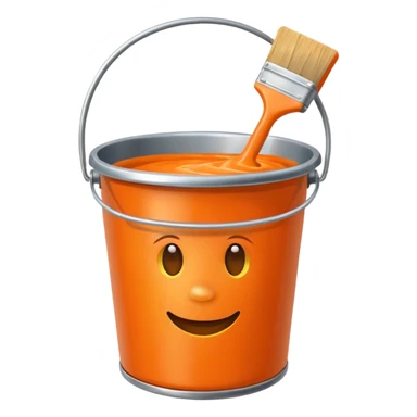  orange paint bucket sticker