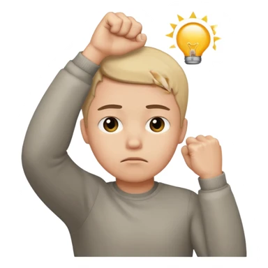 😔 this emoji with a fist over its head sticker