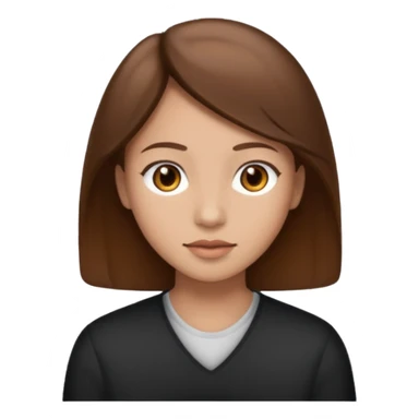 I am kinda ok looking with brown hair sticker