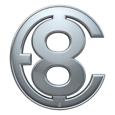 A double dollar sign emoji made of polished silver chrome, smooth metallic surface, glossy reflections, luxury swag vibe, minimal iOS emoji style, centered on white background sticker