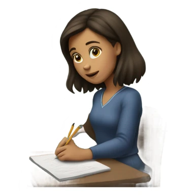 brunette girl writing i am an idiot on a chalkboard sticker