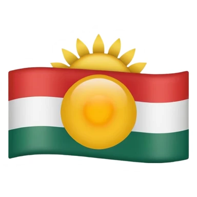 Take the Hungary flag and add a yellow sun in the middle center sticker