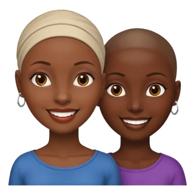 Ma meilleur amie et moi (femme) africaine cheveux rasé sticker