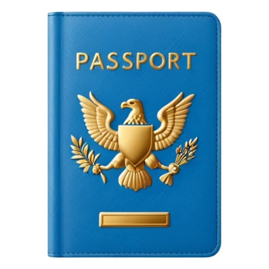 light blue passport sticker