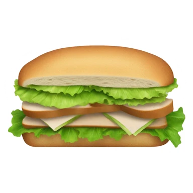 Whole wheat bread turkey and lettuce sandwich sticker