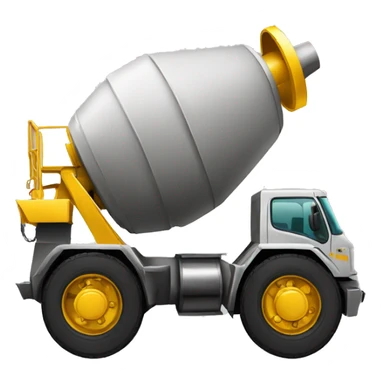 a cement mixer wearing gold jewelry sticker