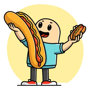 Rockstar chocking a hot dog sticker