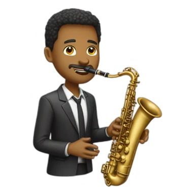 Une personne qui joue du saxophone sticker