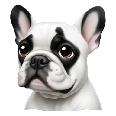 Dog French Bulldog black and white sticker