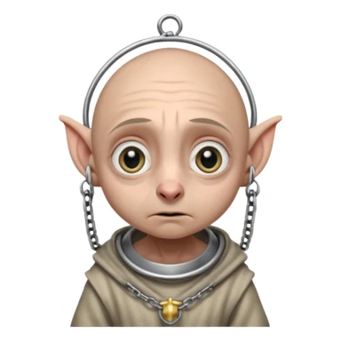 Dobby the house elf in steel chastity cage sticker