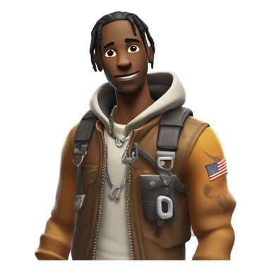 Travis scoot playing Fortnite sticker