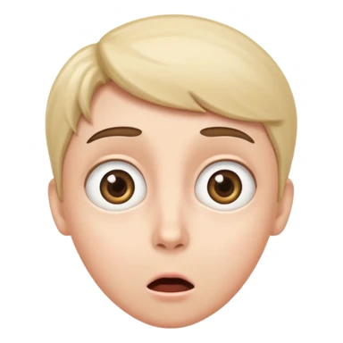 Face whit Eye pop for surpirse sticker