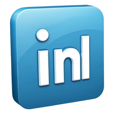 3d linkedin logo (the real Linkedin logo must be used) sticker