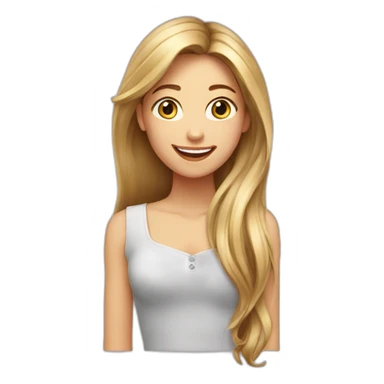 Smiling-elegant-girl-with-long-hair sticker