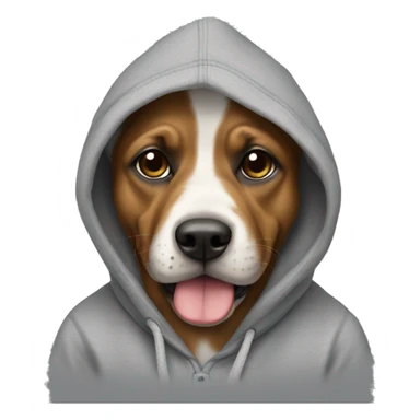 perro con sudadera sticker