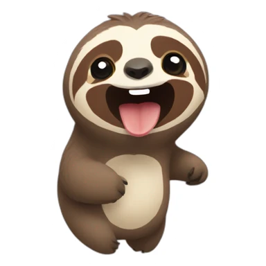 Sloth-gacha-happy sticker