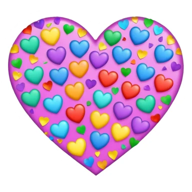 heart with a confetti fill sticker