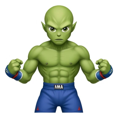 alien MMA fighter sticker