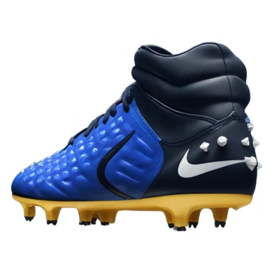 Nike tiempo cleats with studs the tiempo the legends dark vlue and blavk make it almost like the real life ones make it point to the right sticker