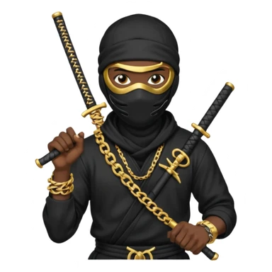 Una persona así Ninja pero que esté así como mala pero que sea mala y ya rapera O sea que allá que la foto digo que el emoji sea un Ninja Ninja Ninja sosteniendo una arma sticker