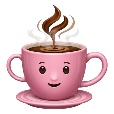 A pink cup of coffee sticker